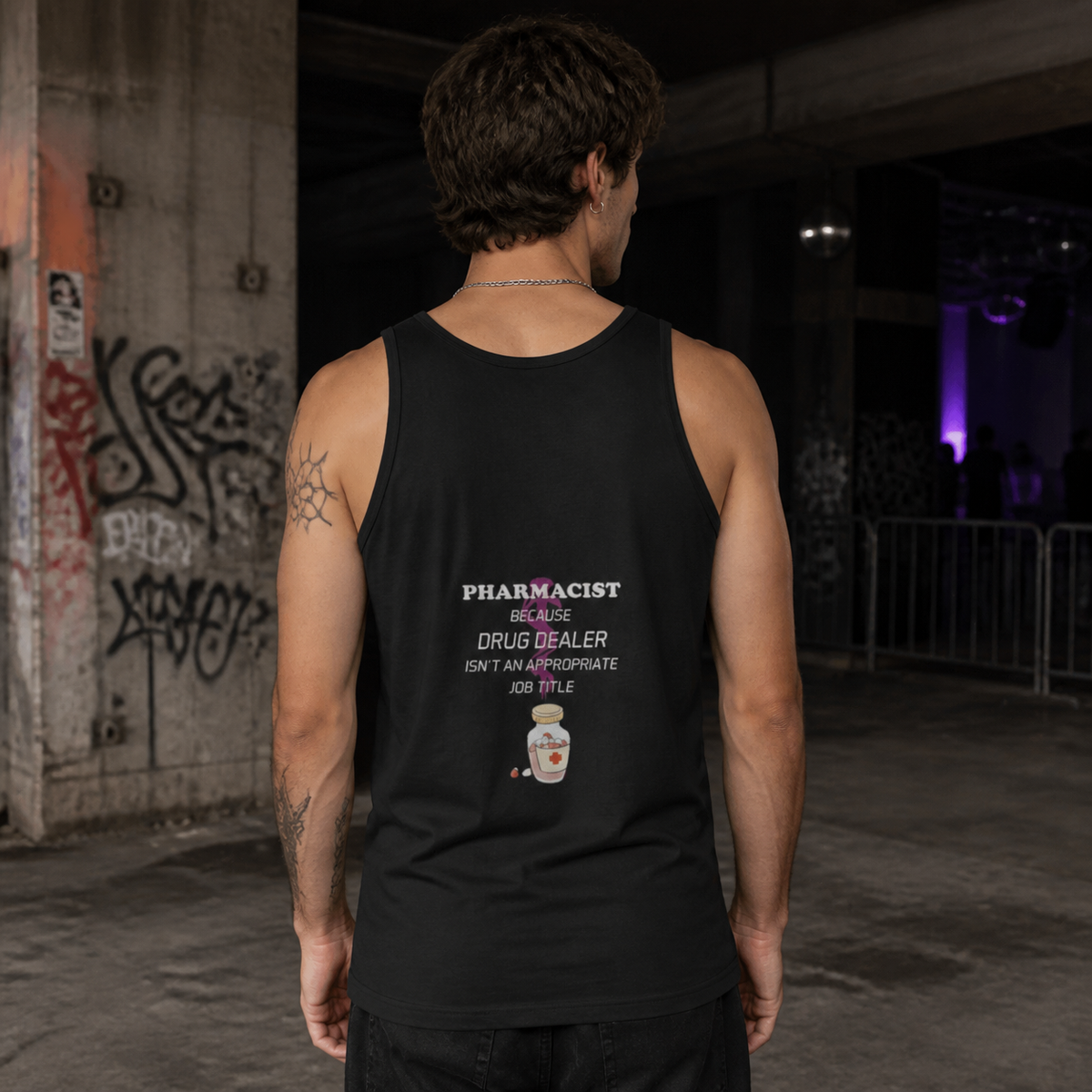 Legal Drug Tank Top Modellansicht - KI-generierte Darstellung