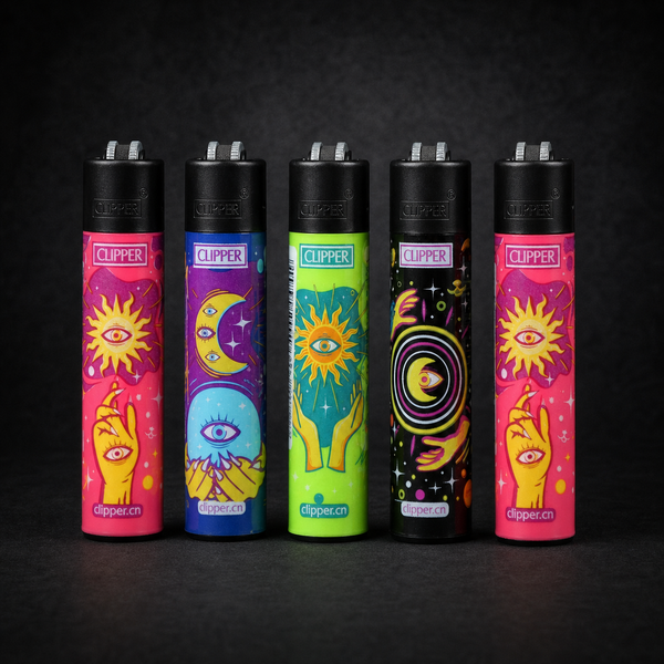 Clipper lighter – Refillable with grinding wheel &amp; design motif