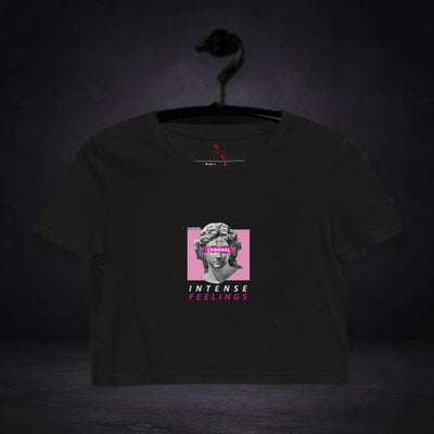Criminal Antique Graphic Crop Top Design 2