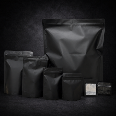 20–100 pieces Black Odorless Zipper Bags with Viewing Window