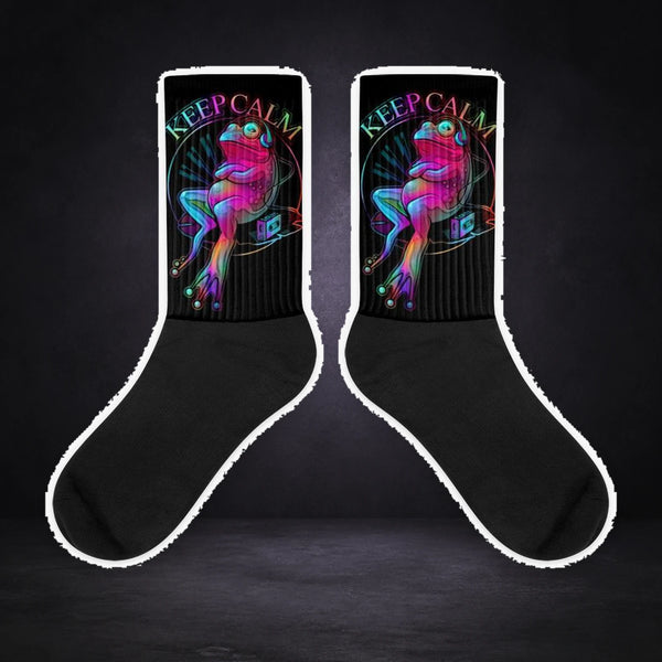 Keep Calm Frog socks