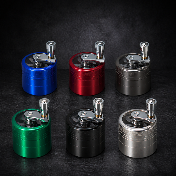 4-layer tobacco &amp; herb grinder – 40 mm hand crank