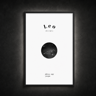 Loewe Sternzeichen personalisieren Poster