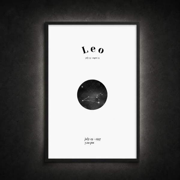 Loewe Sternzeichen personalisieren Poster