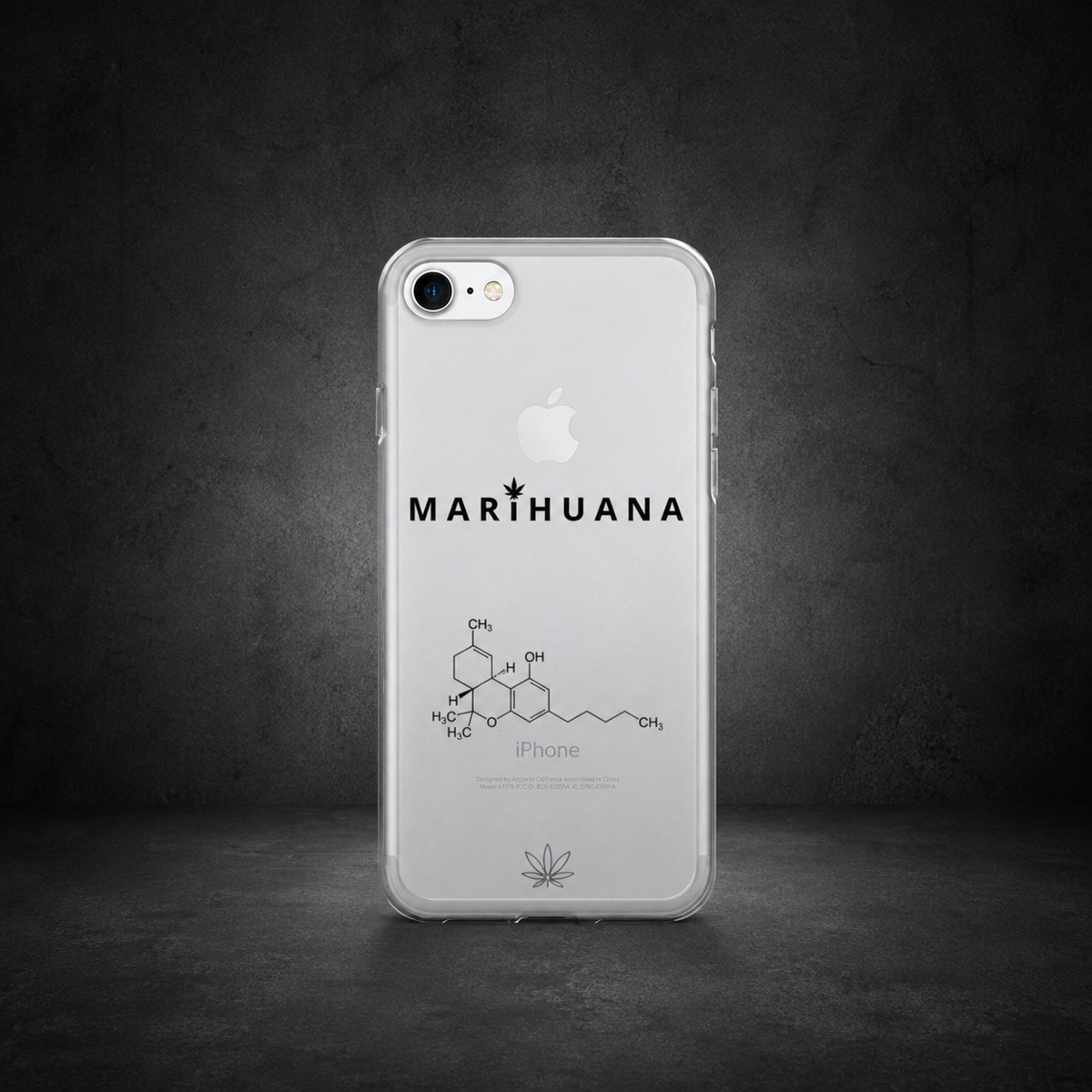 Marihuana iPhone Handyhülle im dunklen NiZED Betonstudio