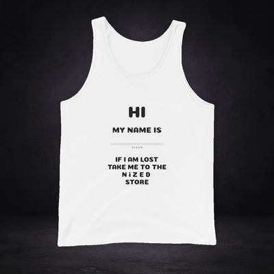 HI MY NAME IS X tank top