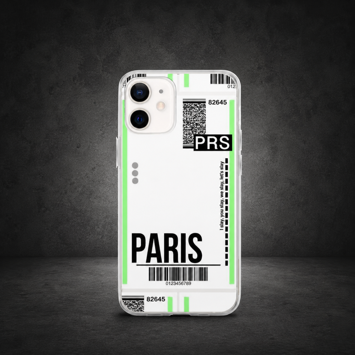 Paris iPhone Handyhülle im dunklen NiZED Betonstudio