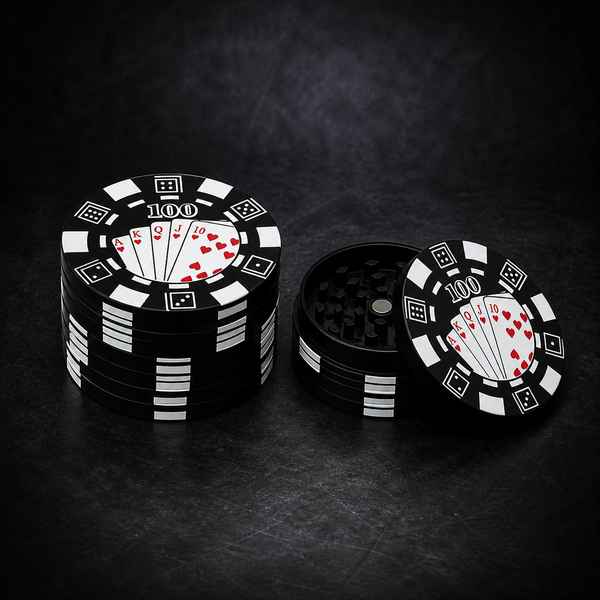 Poker Grinder – 3-piece tobacco &amp; herb cutter