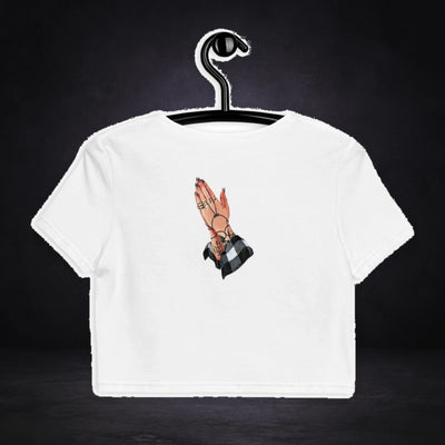 Pray Graphic Crop Top Design 2