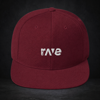 rave snapback cap