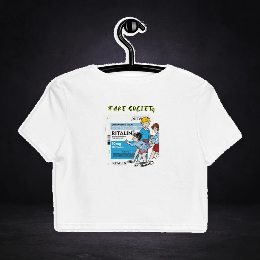 Ritalin Fake Society Crop Top