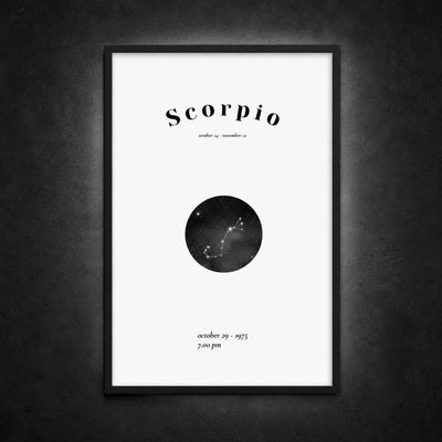 Skorpion Sternzeichen personalisieren Poster