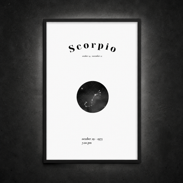 Skorpion Sternzeichen personalisieren Poster