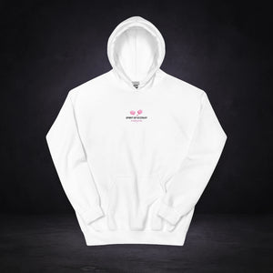 Spirit Graphic Hoodie von NiZED, Vorderansicht mit Designprint vor dunklem Betonhintergrund