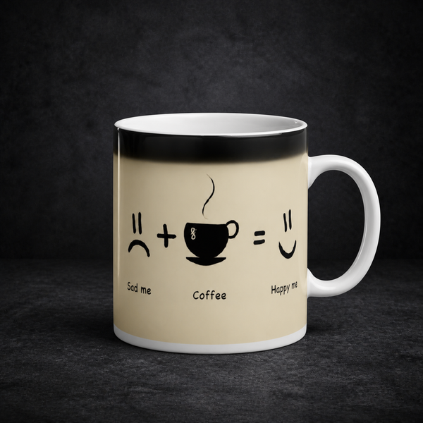 Coffee makes me happy - magic mug shiny