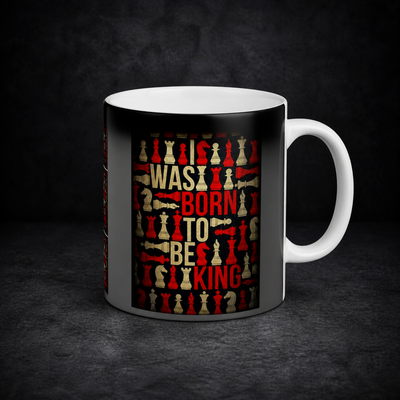 I was born to be King - Matte Black Magic Mug
