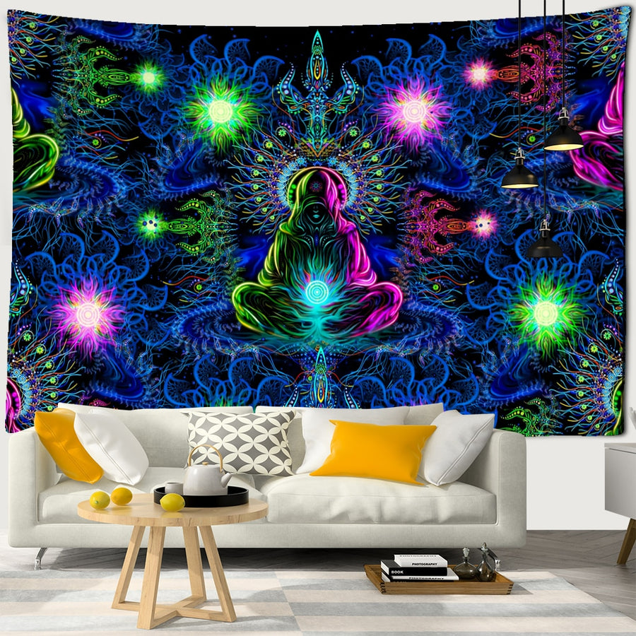 Psychedelic Mystical Black Light Poster