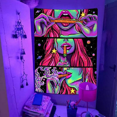Fluoreszierende Yeoiat Poster von NiZED als trippy Poster und psychedelische Wanddeko