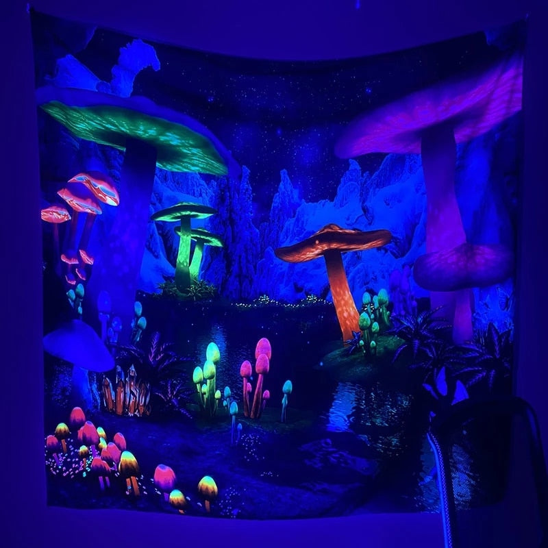 Psychedelic Mushroom Schwarzlichtposter