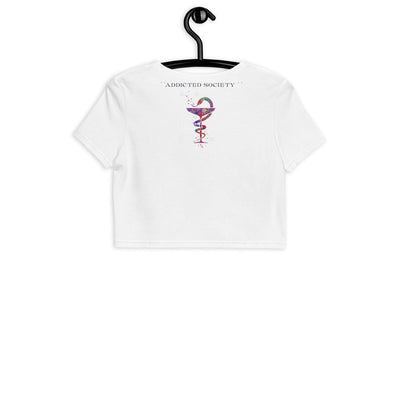Addicted Society Crop Top von NiZED als Crop Top, Rave Top und provokantes Streetwear Outfit