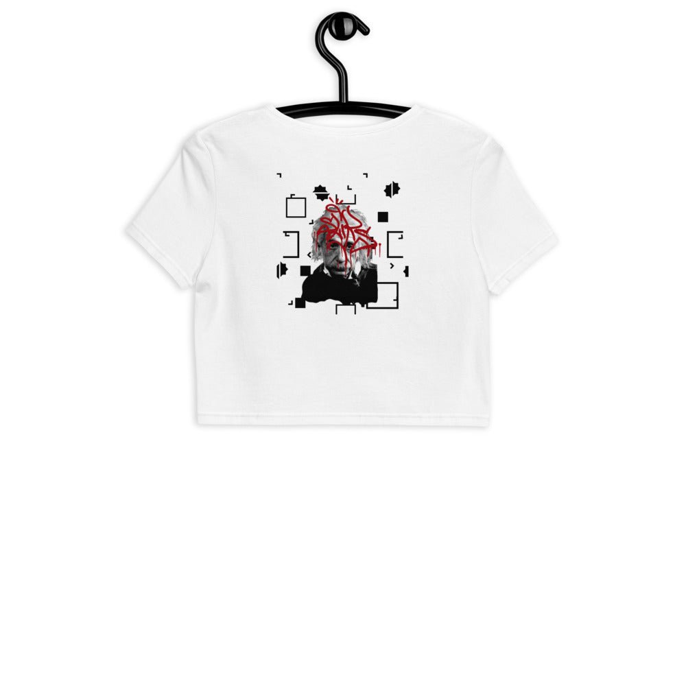 Albert Einstein organic crop top