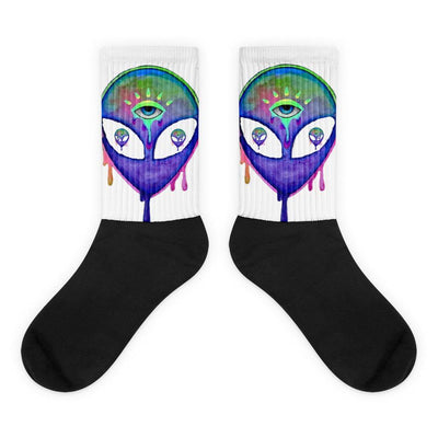 Aliens with you Socken von NiZED als Statement Socken, Rave Socks und Streetwear Detail