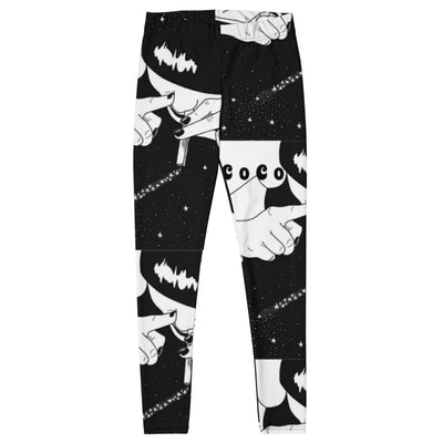 Statement Drauf Shadow Vibes Leggings von NiZED als Graphic Leggings fuer Rave und Festival Outfit