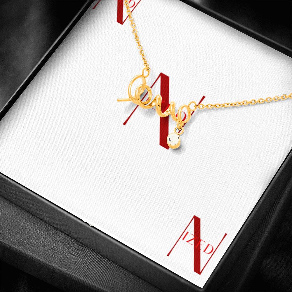 Scripted Love Halskette