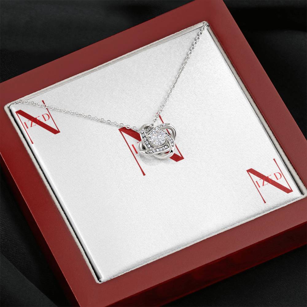 Luxury Love Knot x Mahogany Halskette