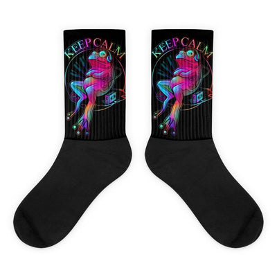 Keep Calm Socken von NiZED als Statement Socken, Rave Socks und Streetwear Detail