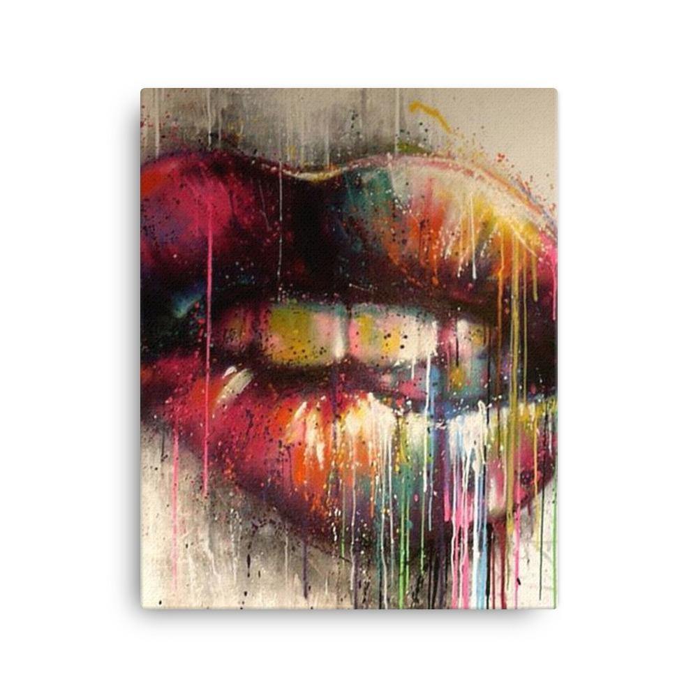 Colorful Lips Leinwand