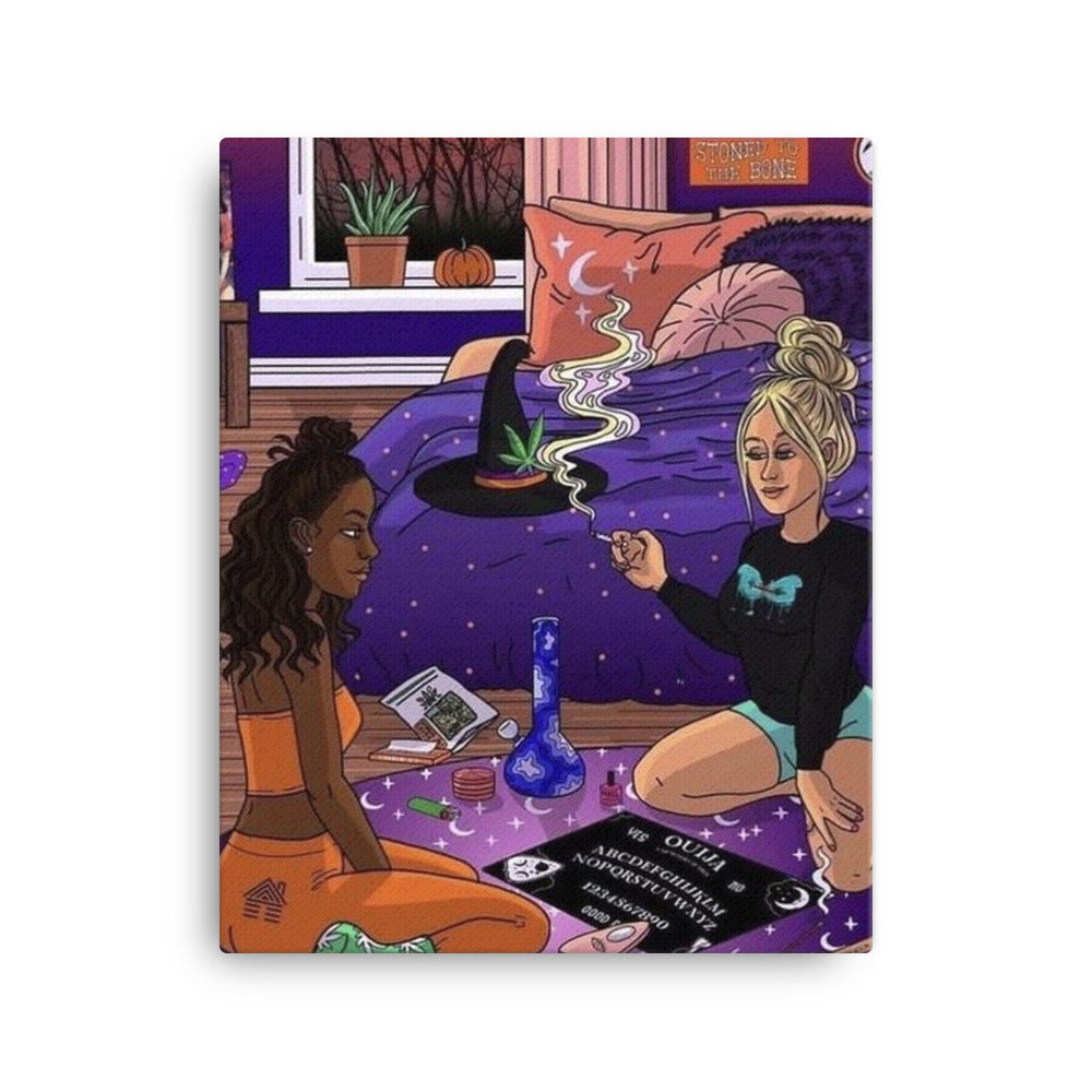 Two Girls - One Bong - Leinwand