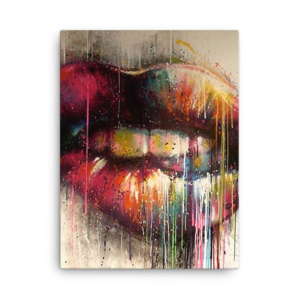 Colorful Lips Leinwand