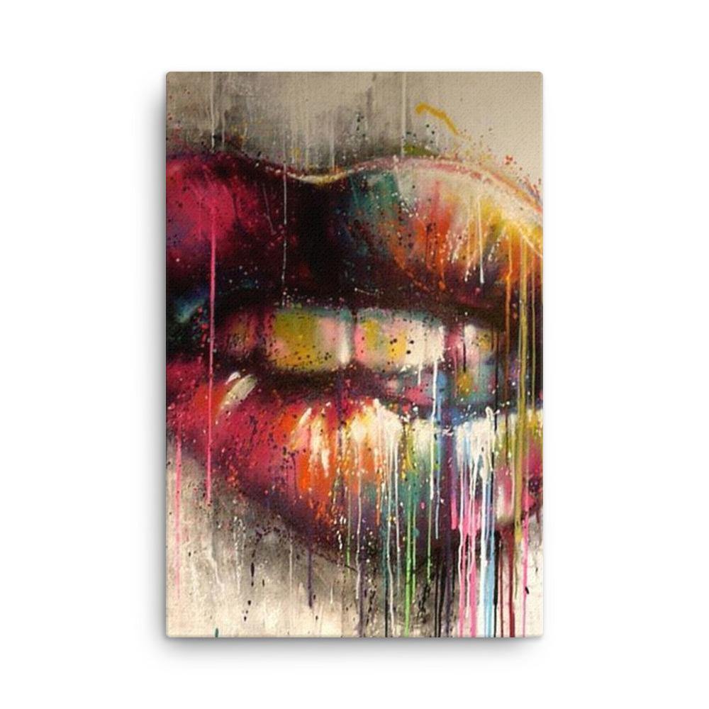 Colorful Lips Leinwand