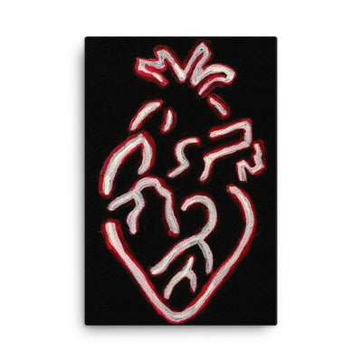 Heart Vibes Leinwand von NiZED als trippy Leinwand und psychedelische Wanddeko