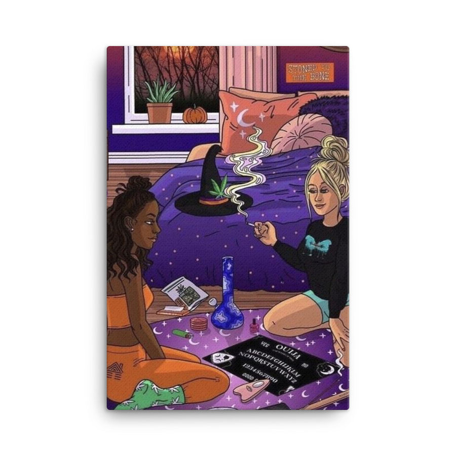 Two Girls - One Bong - Canvas