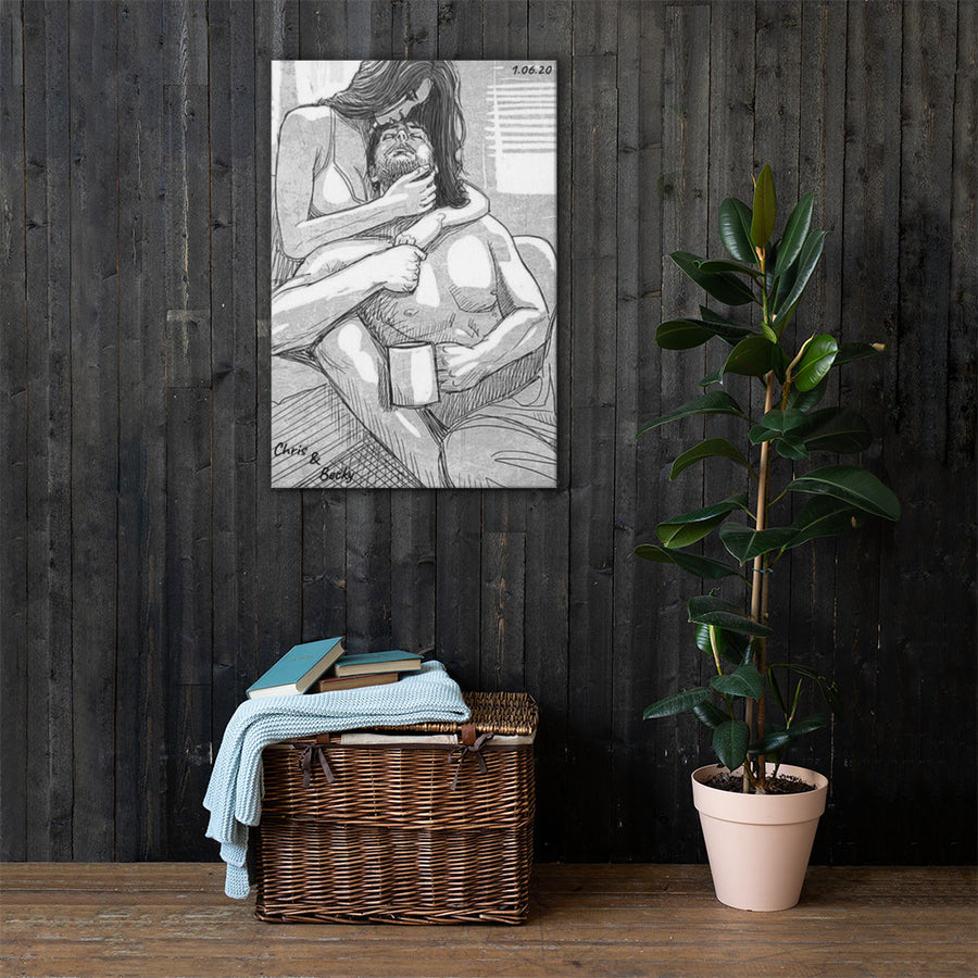 Personalize your canvas with Name & Anniversary