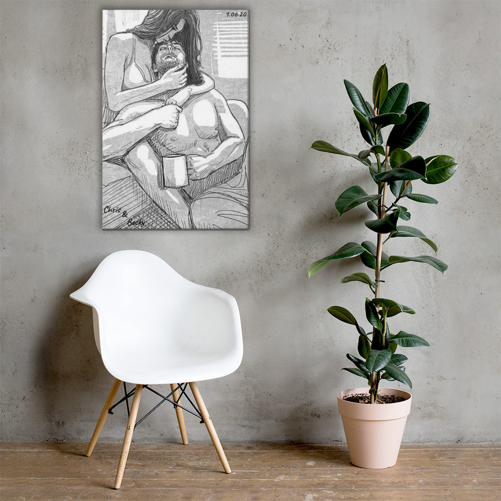 Personalisiere deine Leinwand mit Name & Jahrestag