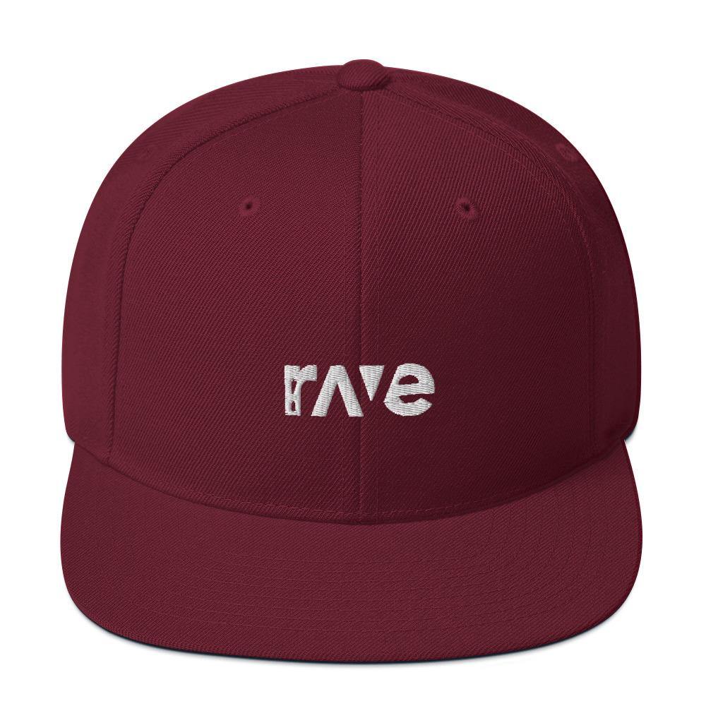 rave snapback cap