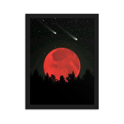 Red Eclipse Gerahmtes Poster von NiZED als gerahmtes trippy Poster fuer Wanddeko