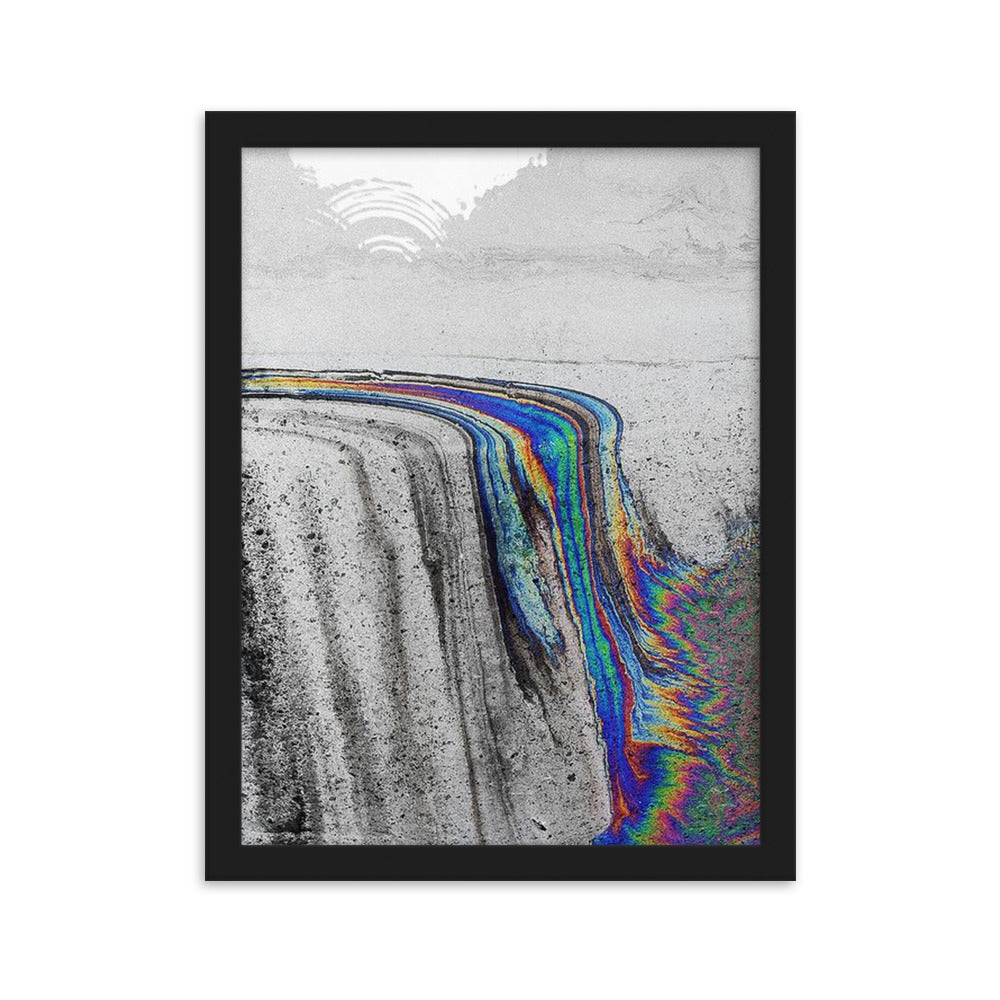 Distorted Waterfall - Gerahmtes Poster