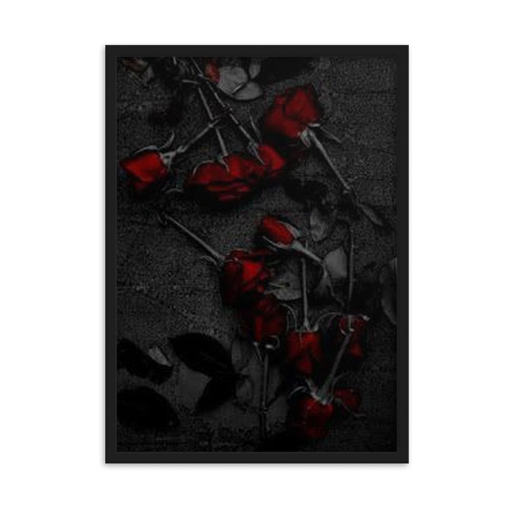Dark Roses Gerahmtes Poster