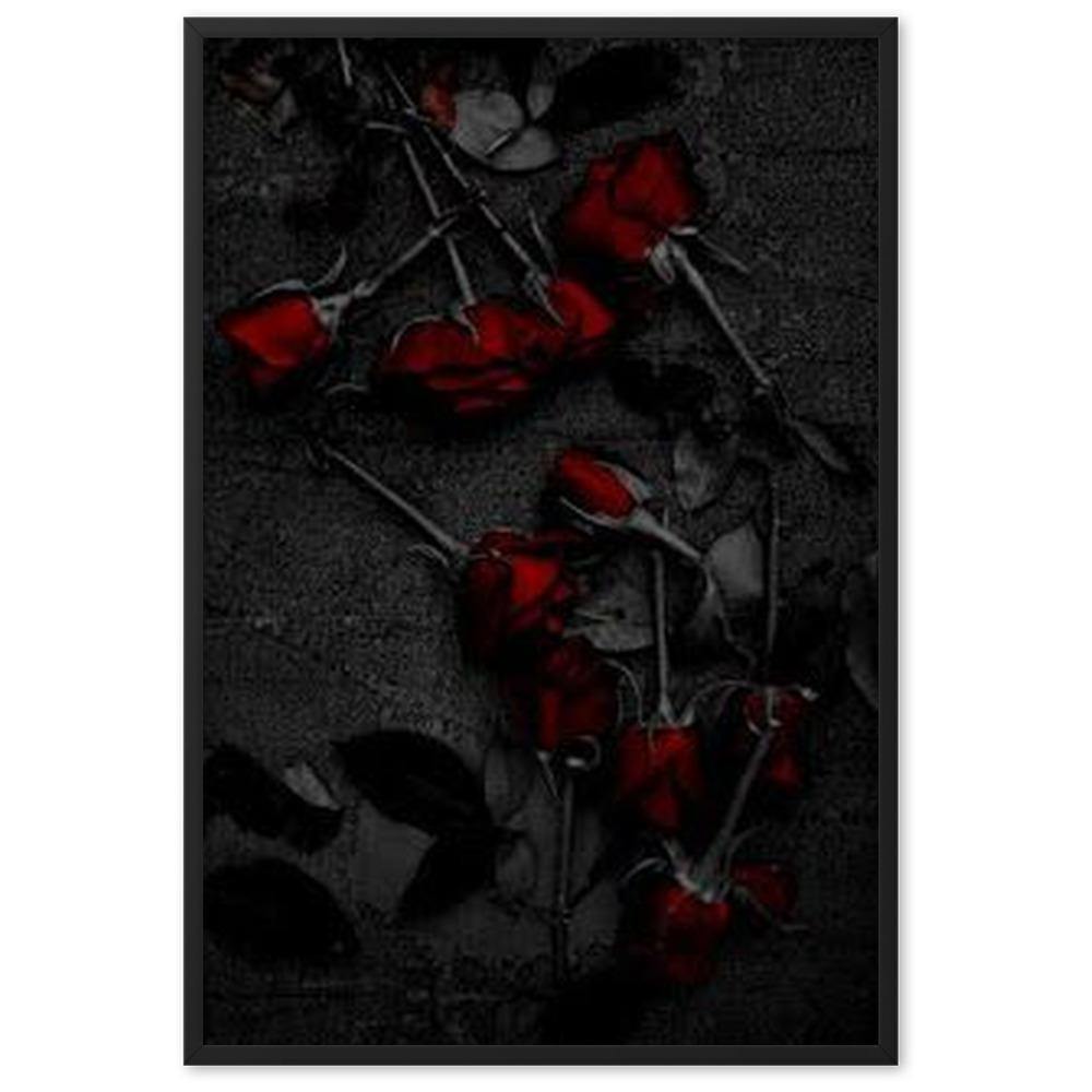 Dark Roses Gerahmtes Poster