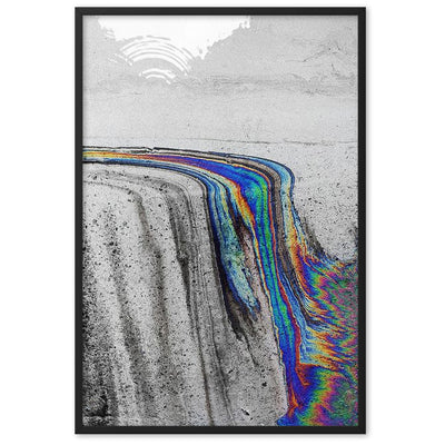 Distorted Waterfall Leinwand gerahmtes Poster - Produktbild 4 - NiZED
