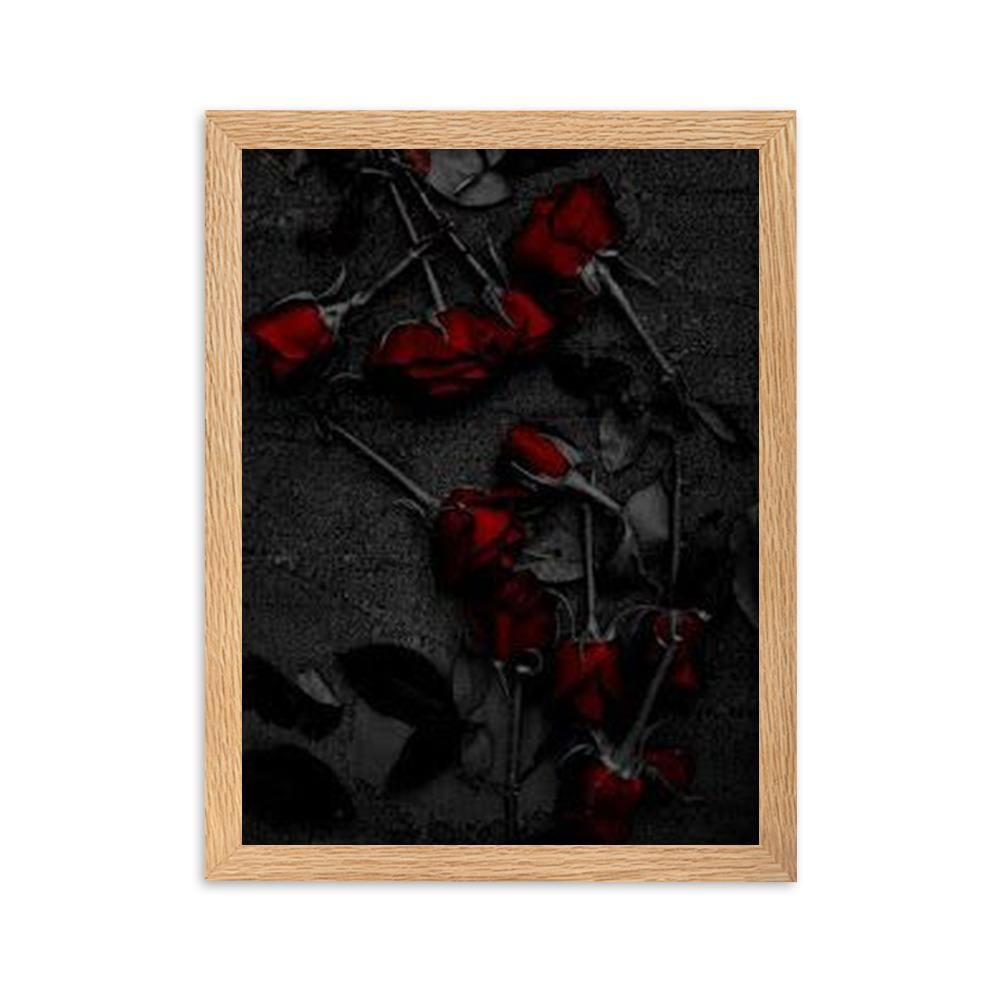 Dark Roses Gerahmtes Poster