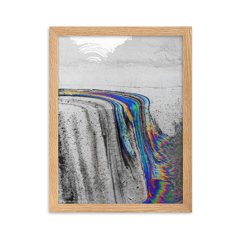 Distorted Waterfall - Gerahmtes Poster