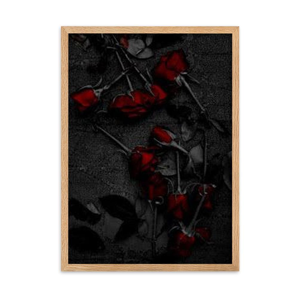 Dark Roses Gerahmtes Poster