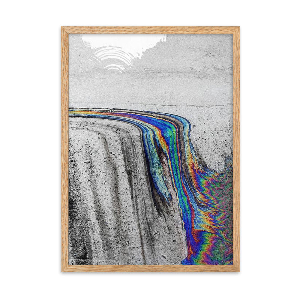 Distorted Waterfall - Gerahmtes Poster