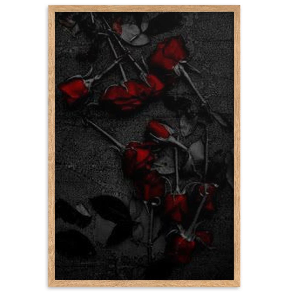 Dark Roses Gerahmtes Poster