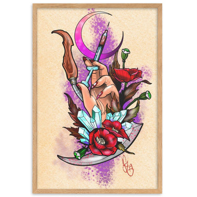 Dietrologia Gerahmtes Poster von NiZED als gerahmtes trippy Poster fuer Wanddeko